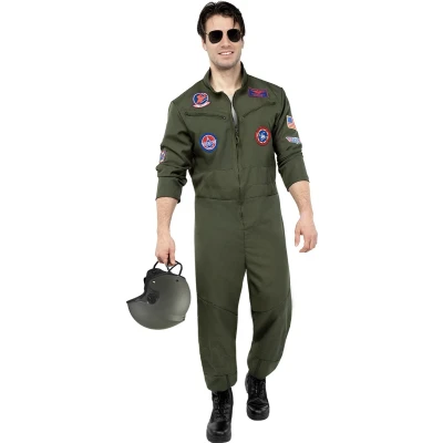 Afbeelding van FUNIDELIA Top Gun Piloten Kostuum voor mannen Maat: XL Donkergroen
