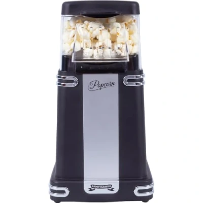 Afbeelding van Gadgy Popcorn Machine Retro Zwart Hete Lucht Maker 26,5 x 14 CM Funcooking voor Party &amp; Kids