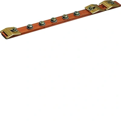 Afbeelding van Hager univers aardingsrail voor verdeler koper b 300mm draagsteun 250mm uz010