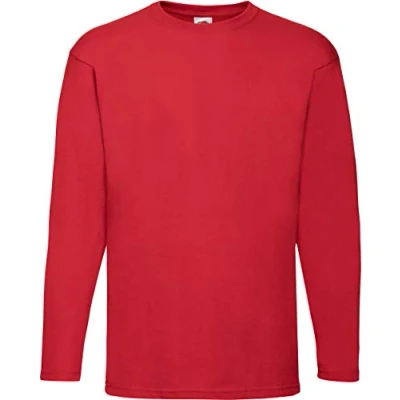 Afbeelding van Fruit of the Loom LS XL Red T Shirt, dames, rood, XL, Rojo,