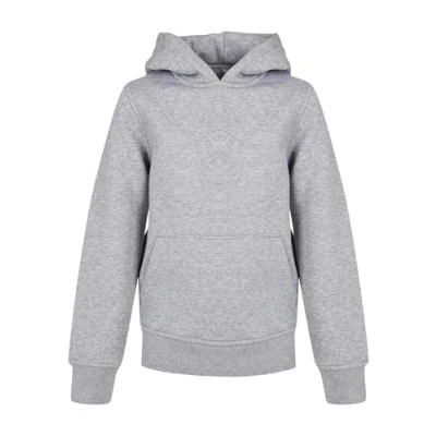 Afbeelding van Build Your Brand Unisex kinderen Organic Basic Kids Hoody capuchontrui, HEATHERGREY, 122 128
