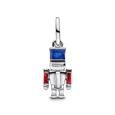 Afbeelding van Pandora 793583C01 Moveable Nutcracker Hangende Bedel inStock horloge BlauwRoodZilverkleur