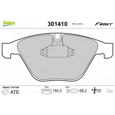 Afbeelding van Valeo Remblokset 301410