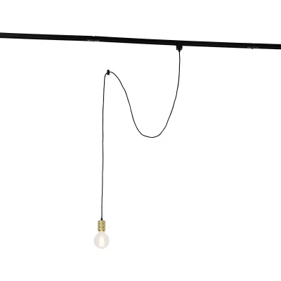 Afbeelding van QAZQA Hanglamp met rail ophanging goud Cavalux