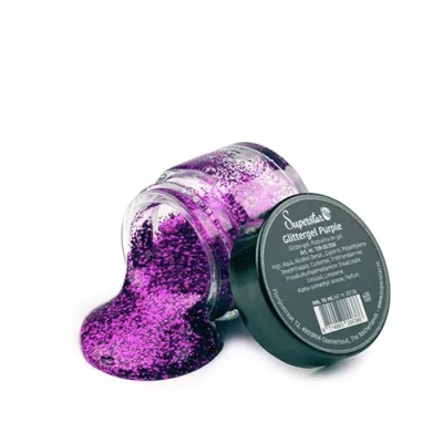Afbeelding van Superstar Glittergel voor lichaam/haar en gezicht paars 15 ml Glitter schmink