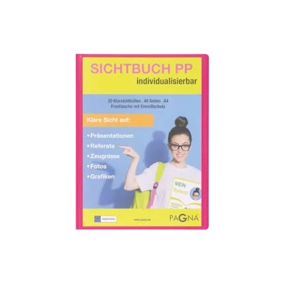Afbeelding van Pagna 21013 34, Project folder, A4, Polypropyleen (PP), Roze, 40 vel, 20 vakken