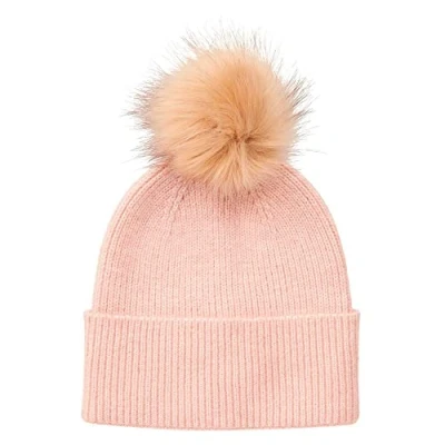 Afbeelding van PIECES PCBINA gebreide muts met capuchon van wol voor dames, W. FOLD UP NOOS BC, Rose Cloud, één maat