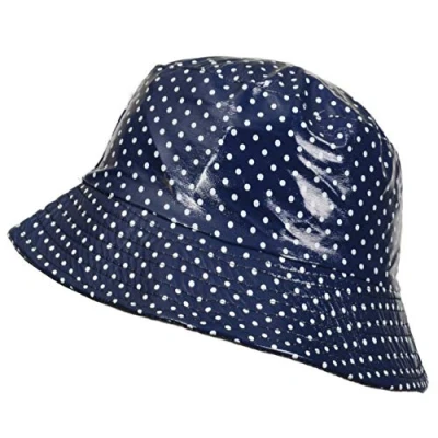 Afbeelding van TOUTACOO, Regenhoed, Rain Bob, Vinyl regenjas (03 Blauw met stippen)