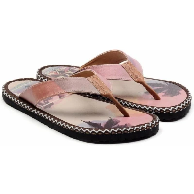 Afbeelding van GOBY Palm trees Slippers Sandalen Hoge kwaliteit Handmade Maat 36