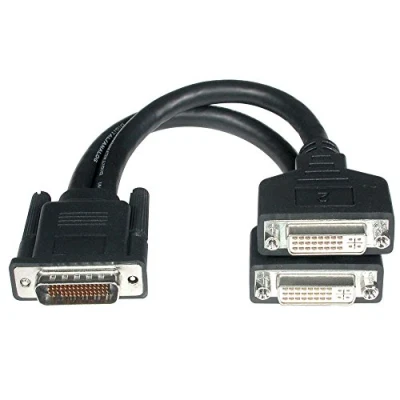 Afbeelding van C2G 22CM LFH 59 (DMS 59) naar 2 x DVI I Computer Monitor Splitter kabel/Graphics Card Connector kabel