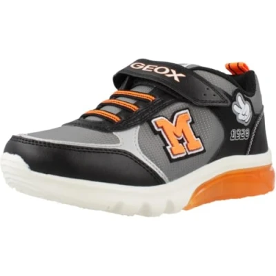 Afbeelding van Geox J Ciberdron Boy H, gymschoenen voor kinderen, Zwart zilver., 31 EU