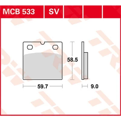 Afbeelding van TRW Lucas Sintered voering MCB533SV