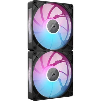 Afbeelding van CORSAIR iCUE LINK RX140 MAX RGB 140mm PWM Dikke Fans met Systeemhub Hoge Statische Druk Magnetic Dome Lager Dubbele Ventilatorset Zwart