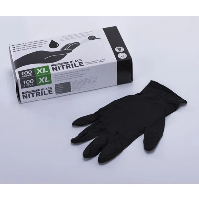 Afbeelding van Heva Nitril Wegwerp Handschoenen Ongepoederd XL 100 Stuks Zwart