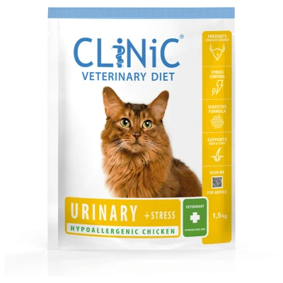 Afbeelding van Clinic Kat Urinary + Stress Kip 1,5 kg