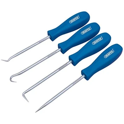 Afbeelding van Draper 51763 SETB Mini Haak en Pick Set, 130mm lengte, 4 stuks, blauw