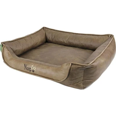 Afbeelding van Nap&#039;zzz divan leatherlook duo donkerbruin/bruin 100x80 cm Gebr. de Boon