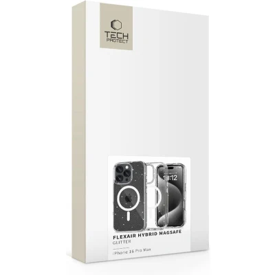 Afbeelding van TECH PROTECT FLEXAIR HYBRIDE MAGSAFE IPHONE 16 PRO MAX GLITTER