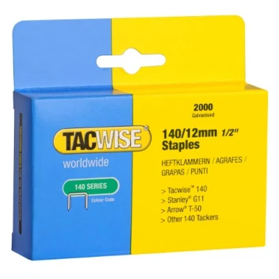 Afbeelding van Tacwise 0348 Type 140/12mm Heavy Duty Gegalvaniseerde nietjes, Pack van 2000