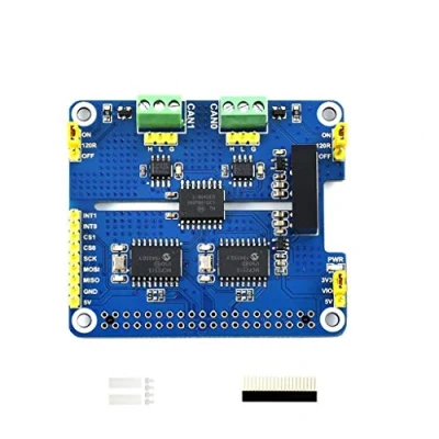 Afbeelding van Coolwell Waveshare 2 kanaals geïsoleerde CAN Bus uitbreidingshoed voor Raspberry Pi Series Boards MCP2515 + SN65HVD230 Dual Chips oplossing Multi Maakt CH communicatie mogelijk