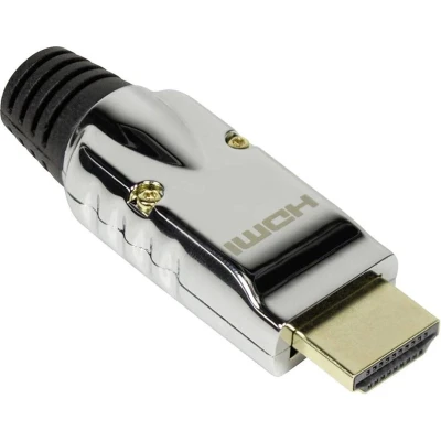 Afbeelding van LogiLink CHP001 HDMI Adapter [1x Open kabeleinde 1x stekker] Zwart, Zilver