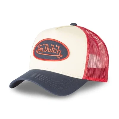 Afbeelding van Von Dutch Verstelbare pet voor dames en heren, originele comfortabele truckerpet, Beige, One size