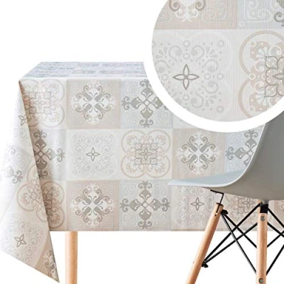 Afbeelding van Premium Tafelkleed Afveegbaar 300 x 140 cm Waterdicht Tafelzeil Rechthoekig 10 Zitplaatsen Vinyl PVC Tafellaken