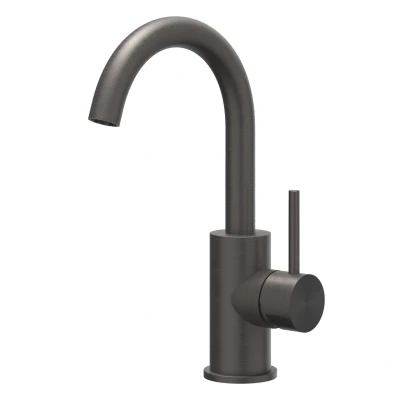 Afbeelding van IVY Concord wastafelkraan draaibare uitloop RVS 316 Geborsteld carbon Black PVD Tijdloze uitstraling
