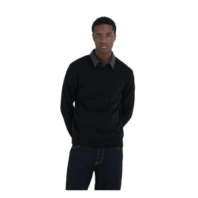 Afbeelding van Replay MESH Trui, Heren, Maat: Small, Black