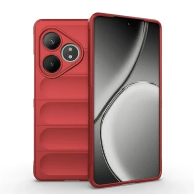 Afbeelding van EASSGU hoes voor Realme GT6 / GT Neo6 (6,78 inch) zachte TPU siliconen telefoonhoes valbescherming, krasbestendige beschermhoes case cover rood