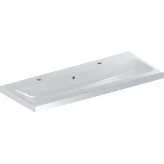 Afbeelding van Geberit icon light wastafel 120x48cm kraangat links en rechts met overloop wit 501 837 00 1