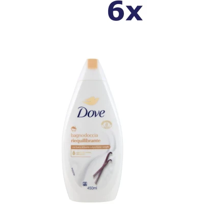 Afbeelding van 6x Dove Douchegel met Sheaboter Balancing (Riequilibrante) 450 ml