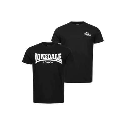 Afbeelding van Lonsdale Normale Passform Piddinghoe 2 PACK Tshirt print, Heren, Maat: 3XL, Black