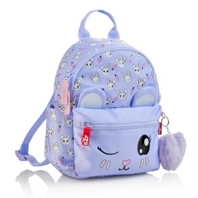 Afbeelding van Back2Fun Mini 2 Comp rugzak haas B2F, uniseks, kinderen, kaasjeskruid, Mauve,