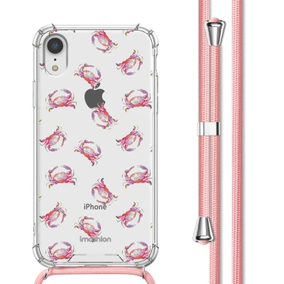 Afbeelding van Apple iPhone Xr Hoesje Kunststof iMoshion Softcase/Koordhoesje/Backcover Crab Watercolor Telefoonhoesje
