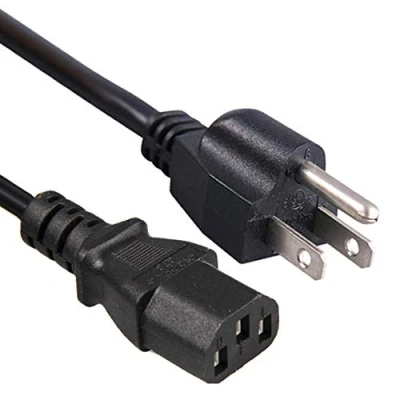 Afbeelding van PremiumCord netsnoer 230 V 2 m, stroomkabel met Amerikaanse stekker naar koudaansluiting C13, IEC 320, pc 3 polig, kleur zwart