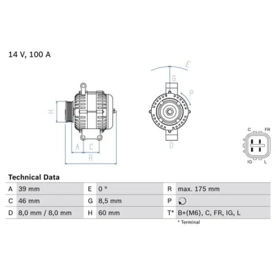 Afbeelding van Bosch Alternator/Dynamo 0 986 082 420