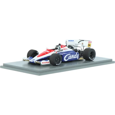 Afbeelding van De 1:43 Diecast modelauto van Toleman TG184 #19 Italiaanse GP 1984. coureur was S. Johansson. fabrikant het schaalmodel is Spark.Dit model alleen online beschikbaar.