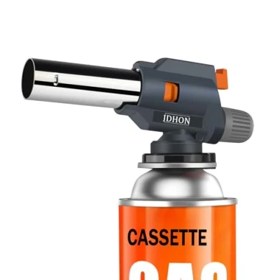 Afbeelding van JDHON Keukenbrander, flambeerbrander, bunsenbrander met instelbare vlam, butaangasbrander voor barbecue, desserts, koken, camping, soldeer (butaan jerrycan is niet inbegrepen)