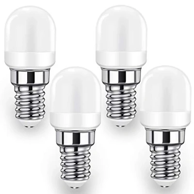 Afbeelding van GlowsLand led koelkastlamp, E14 ledlampen, 2 W, vervanging voor 20 W 25 halogeenlampen, koud wit 6000 K, 140 lumen, koelkast, afzuigkap, 4 stuks