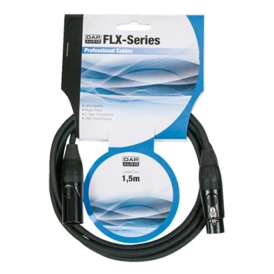 Afbeelding van DAP FLX01150 Gebalanceerde 3 polige XLR kabel 1,5 mtr X type connectoren
