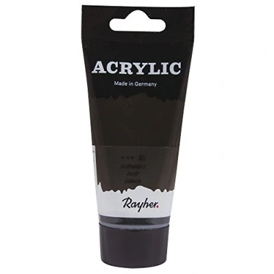 Afbeelding van Zwarte acrylverf/hobbyverf op waterbasis 75 ml Hobbyverf
