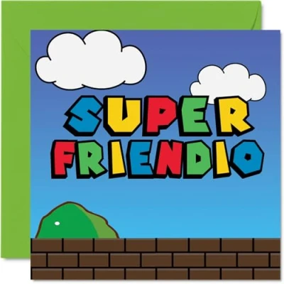 Afbeelding van Verjaardagskaarten voor vriend Super Friendio Grappige gelukkige verjaardagskaart vrienden van beste vriend, verjaardagscadeaus, 145 mm x grap wenskaarten vrouwen en mannen