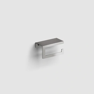 Afbeelding van Clou Fold toiletrolhouder zonder klep gebogen model rvs geborsteld