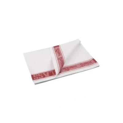 Afbeelding van Vogue halflinnen glazendoek/poleerdoek rood 76 x 51cm
