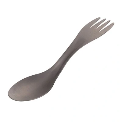 Afbeelding van Spork, 2 in 1 legering spork lepel vork combo keukenapparaat voor camping, picknick, reizen, wandelen