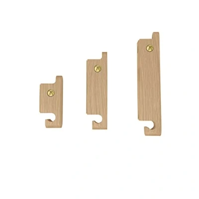 Afbeelding van Andersen Furniture Multi Hooks haak set van 3 Oak