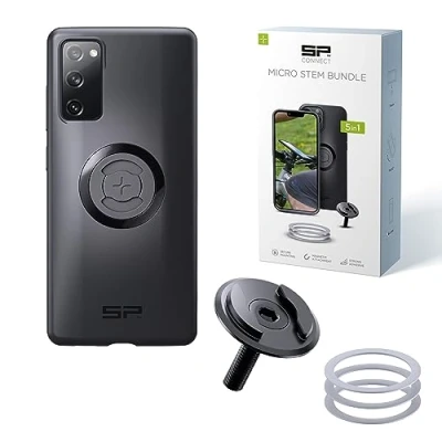 Afbeelding van SP Connect Micro Stem Bundle SPC+ compatibel met Samsung S20 FE houder voor mobiele telefoon fiets telefoonhouder op