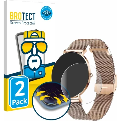 Afbeelding van BROTECT Screenprotector voor Xcoast X Watch Siona 2 Folie Beschermfolie transparant volledig dekking (2 Stuks)
