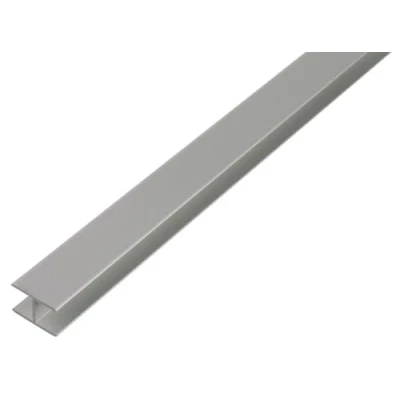 Afbeelding van Alberts 030548 H profiel zelfklemmend aluminium, zilverkleurig geanodiseerd 1000 x 12,9 22 mm